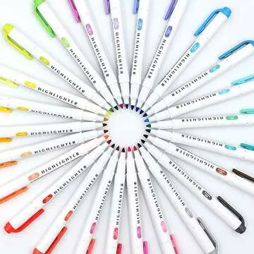 YOOUSOO 25 Pack Pastel Highlighters for Students & Artists