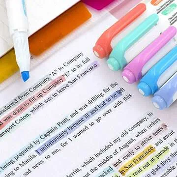 YOOUSOO 25 Pack Pastel Highlighters for Students & Artists