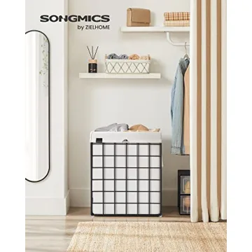 SONGMICS Collapsible Laundry Hamper with Washable Liner