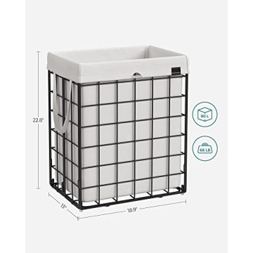 SONGMICS Collapsible Laundry Hamper with Washable Liner