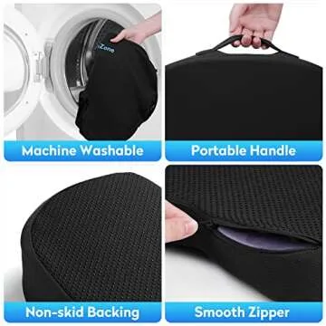 CushZone Seat Cushion for Office and Car Seating