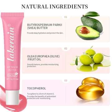 4 Color Lip Balm Butter for Dewy, Moisturized Lips