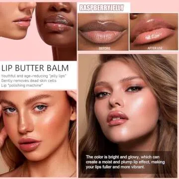 4 Color Lip Balm Butter for Dewy, Moisturized Lips
