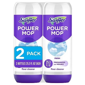 Swiffer PowerMop Floor Cleaning Solution: Quick, Fresh, and Effective 2 Pack