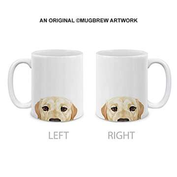 MUGBREW Cream Labrador Retriever Dog Ceramic Coffee Mug Tea Cup, 11 OZ