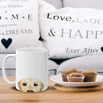 MUGBREW Cream Labrador Retriever Dog Ceramic Coffee Mug Tea Cup, 11 OZ