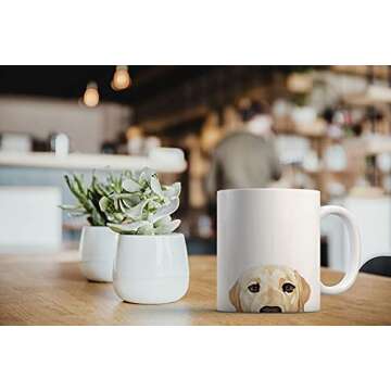 MUGBREW Cream Labrador Retriever Dog Ceramic Coffee Mug Tea Cup, 11 OZ