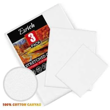 Quality 3 Pack Canvases for Painting - Multi-Sizes Available
