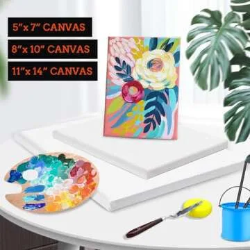 Quality 3 Pack Canvases for Painting - Multi-Sizes Available