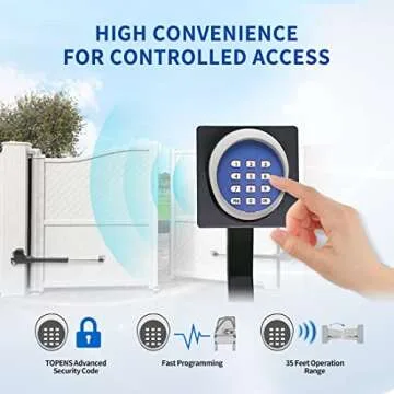 TOPENS TKP3 Wireless Keypad for Keyless Gate Access