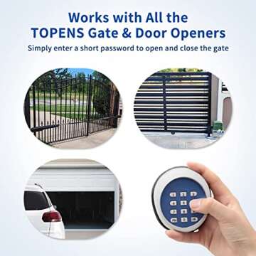 TOPENS TKP3 Wireless Keypad for Keyless Gate Access