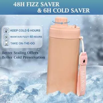 MAXSO Insulated Can Cooler with Fizz Lid for Cold Drinks