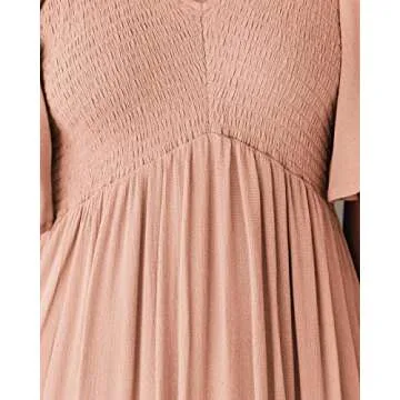 Zwurew Women's Boho Summer Dress - Casual Elegant Maternity Style