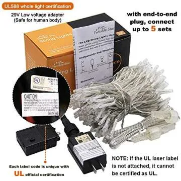 Twinkle Star 200 LED String Lights for Indoor Outdoor Offers Warm White Glow