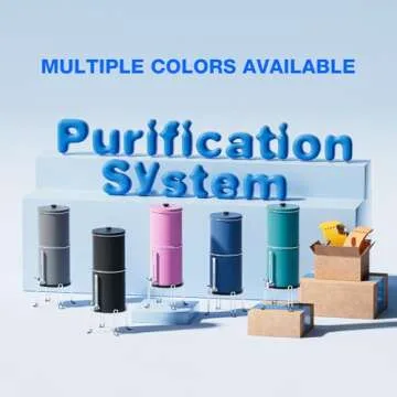 Purewell 8-Stage Ultra-Filtration Water Filter, Stainless Steel Countertop System with Fluoride Redu...