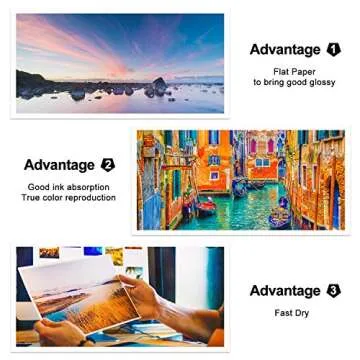 Koala Glossy Inkjet Photo Paper 5X7 Inches 48lb 100 Sheets Professional Glossy Photographic Paper Compatible with Inkjet Printer Use DYE INK 180GSM