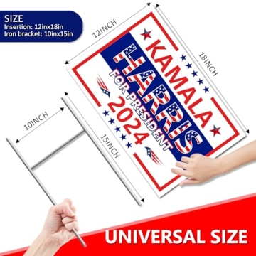 Kamala Harris 2024 Yard Sign Double-Sided for Election
