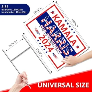 Kamala Harris 2024 Yard Sign Double-Sided for Election