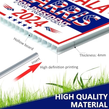 Kamala Harris 2024 Yard Sign Double-Sided for Election