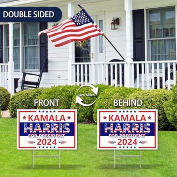 Kamala Harris 2024 Yard Sign Double-Sided for Election