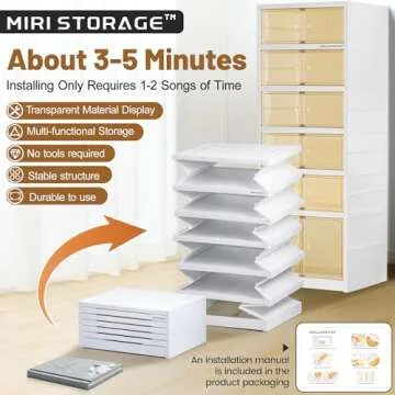 Easy Assemble 6-Tier Foldable Shoe Rack Organizer