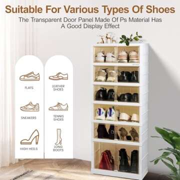 Easy Assemble 6-Tier Foldable Shoe Rack Organizer