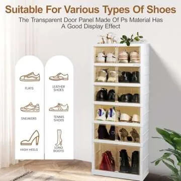 Easy Assemble 6-Tier Foldable Shoe Rack Organizer