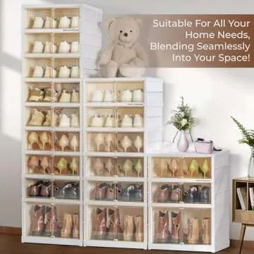 Easy Assemble 6-Tier Foldable Shoe Rack Organizer