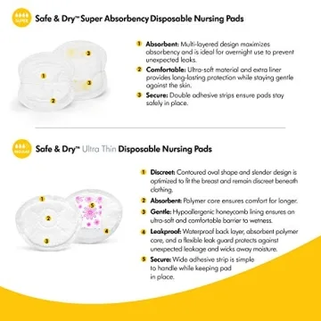 Medela Safe & Dry Nursing Pads - 120 Count Disposable