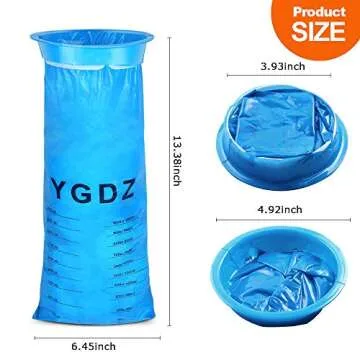Emesis Bags, YGDZ 30 Pack Disposable Vomit Bags Blue Barf Bags, Trash Bags Garbage Bags for Aircraft...