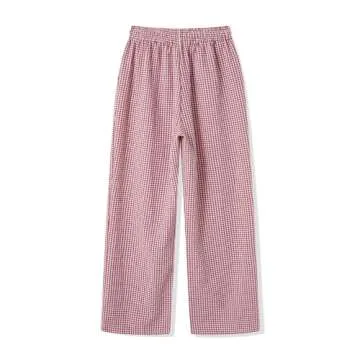 Chic Women Girls Striped Plaid Lounge Pants for Comfort