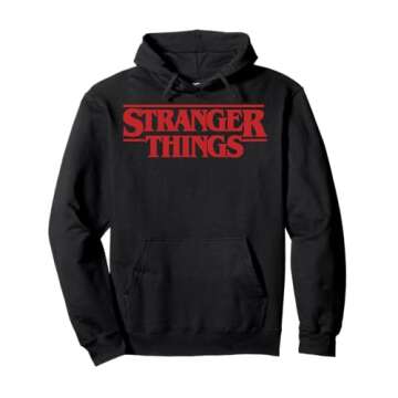 Netflix Stranger Things Simple Red Logo Pullover Hoodie