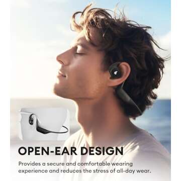 Edifier Comfo Run Open-Ear Wireless Air Conduction Sports Headphones, Bluetooth 5.3, Built-in Mic, 1...