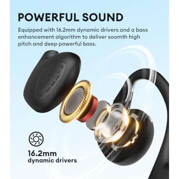 Edifier Comfo Run Open-Ear Wireless Air Conduction Sports Headphones, Bluetooth 5.3, Built-in Mic, 17 Hrs Playtime, Fast Charging, IP55 Sweat Resistant for Workouts Running Cycling