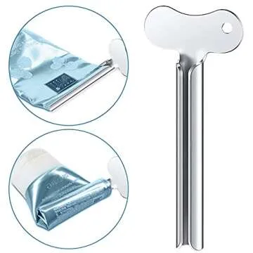 ZOCONE 12pcs Stainless Steel Toothpaste Squeezer Key Set