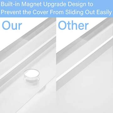 HIIMIEI Acrylic Tissue Box Cover Clear Tissue Holder Napkin Dispenser for Home Office Restaurant