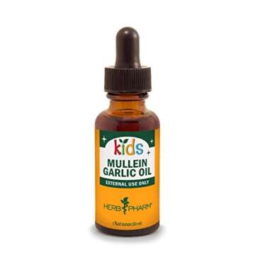 Herb Pharm Kids Certified-Organic Immune Avenger Formula, 1 Ounce and Mullein Garlic Ear Oil, 1 Fl Oz