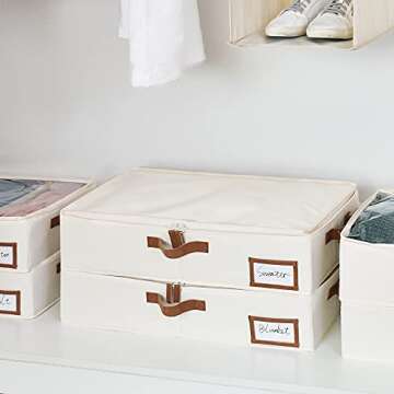 Durable Underbed Storage Box for Clothes and Blankets