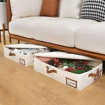 Durable Underbed Storage Box for Clothes and Blankets