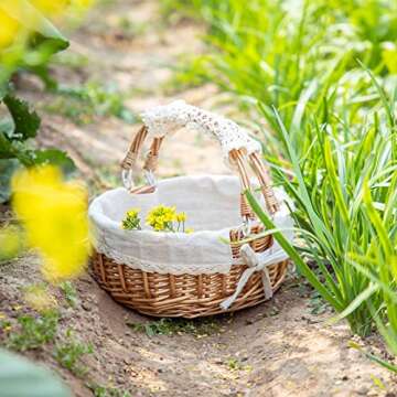 Stylish Wicker Basket with Handles for Storage and Gifts