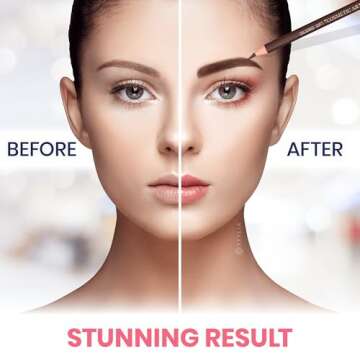 Stylia Waterproof Eyebrow Pencil Set, Brow Mapping Pencil for Filling and Outlining, Microblading Eyebrow Pencil, Eye Brow Pencils for Women, Brown Eyeliner Pencil, Eyebrow Pencils in 5 Colors (12PC)