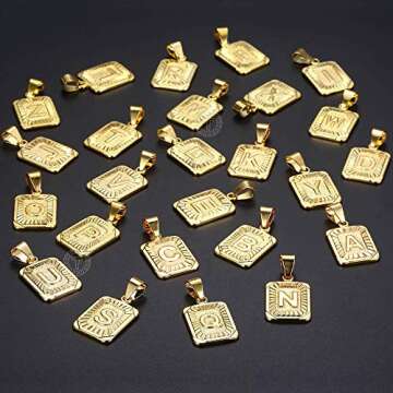 Trendsmax Mens Womens Yellow Gold Plated Initial Capital Letter A Pendant Charm Rolo Chain Necklace 18inch