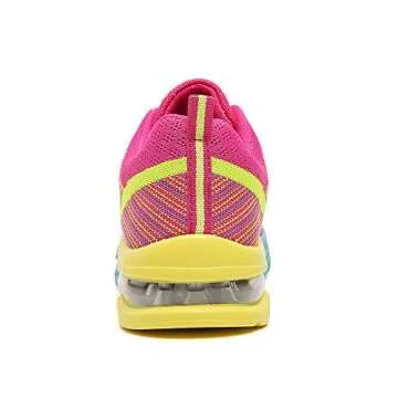 TSIODFO Trail Running Shoes for Women Breathable Gym Workout Sneakers Athletic Tennis Walking Shoes Fashion Sneaker Rose red Size 10