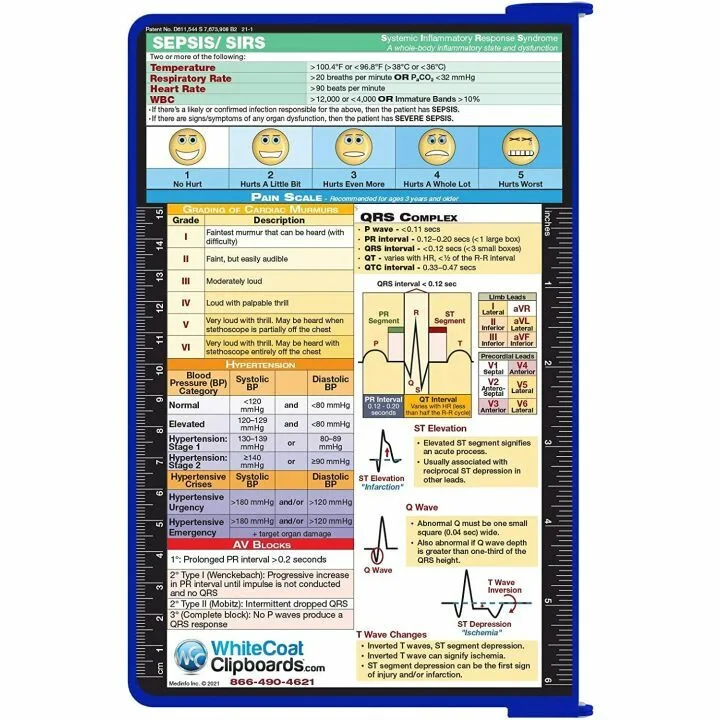 WhiteCoat® Clipboard Blue Nursing Edition for Nurses