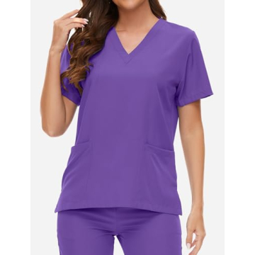 Comfortable VIAOLI Scrubs for Women with Pocket Top and Pants