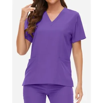 Comfortable VIAOLI Scrubs for Women with Pocket Top and Pants
