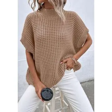 Pink Queen Women's Batwing Sleeve Oversized Knit Pullover