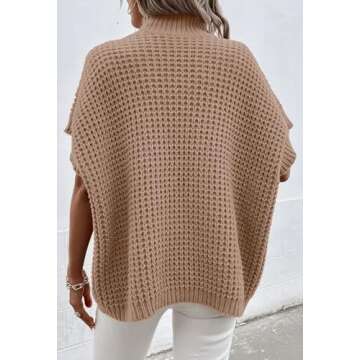 Pink Queen Women's Batwing Sleeve Oversized Knit Pullover