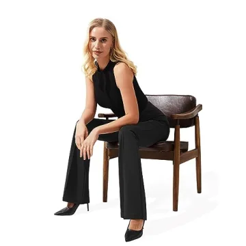 AFITNE Women's High Rise Flare Stretch Work Pants