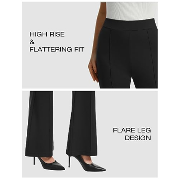 AFITNE Women's High Rise Flare Stretch Work Pants